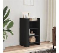 vidaXL Buffet 848382 – Bois d'ingénierie 45 x 35 x 75 cm – Noir