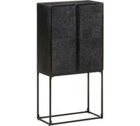 vidaXL Buffet 60x30x120 cm Bois massif d'acacia et de manguier Noir