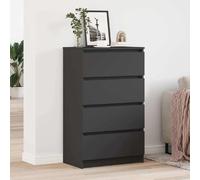 vidaXL Buffet Noir 60x35x98,5 bois d'ingénierie