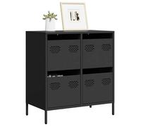 vidaXL Buffet 68x39x73,5 cm en acier laminé à froid Noir