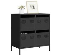 vidaXL Buffet 68x39x73,5 cm en acier laminé à froid Noir