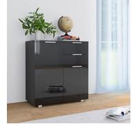 vidaXL Buffet 283716 Noir brillant 71 x 35 x 80 cm Aggloméré