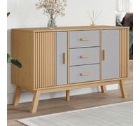 VIDAXL Buffet OLDEN Gris et Marron