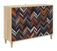 vidaXL Buffet OMMEN Sonoma 102 x 33 x 75 cm Bois d'ingénierie, Buffet rectangulaire Moderne, Meuble de Rangement Tendance pour Salon et Salle à Manger, Solution Pratique pour la Maison
