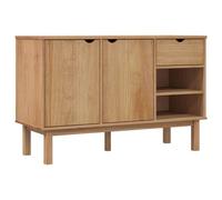 Vidaxl Buffet Otta 114x43x73,5 Cm Bois Massif De Pin Multicolore