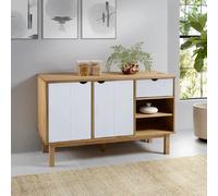 VIDAXL Buffet OTTA - Marron et blanc bois massif pin