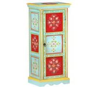 vidaXL Buffet peint à la main 323536 Bois de manguier solide 40x30x90 cm Multicolore