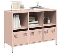 Buffet rose 101,5x39x73,5 cm acier laminé à froid