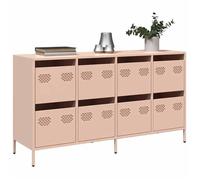 vidaXL Buffet 135x39x73,5 cm acier laminé à froid rose