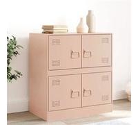 vidaXL Buffet rose 67x39x73 cm acier
