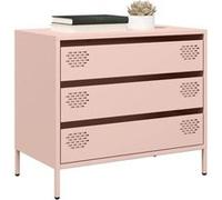 vidaXL Buffet rose 68x39x58,5 cm acier laminé à froid, meuble de rangement, meuble de rangement de cuisine, meuble de 851293 Rose G