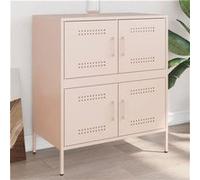 vidaXL Buffet rose - Acier