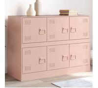 Buffet rose 99x39x73 cm acier