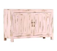 vidaXL Buffet bas 110x35x70 cm Bois de manguier massif Vintage Rose clair