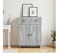 vidaXL Buffet Sonoma gris 66 x 34,5 x 90 cm Bois d'ingénierie 893951