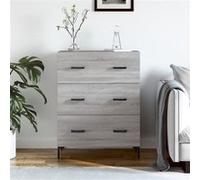 vidaXL Buffet sonoma gris 69,5x34x90 cm bois d'ingénierie827858 Gris G