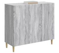 vidaXL Buffet Sonoma Gris 89 x 34,5 x 80 cm Bois d'ingénierie, Salle de séjour, Buffet Vintage, Meuble de Rangement, Style Chic avec Pieds effilés, Finition Bois Classique