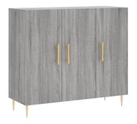 vidaXL Buffet en bois d'ingénierie Sonoma gris 90x34x80 cm avec pieds