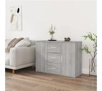 vidaXL Buffet Sonoma gris 91x29,5x65 cm Bois d'ingénierie