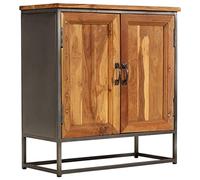 vidaXL Buffet Teck Recy t Acier 65x30x70 cm Bahut Vaisselier Meuble