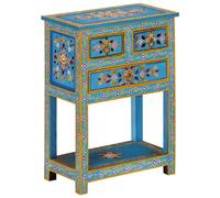 vidaXL Buffet Turquoise, bois massif de manguier 55x30x76 cm