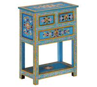 vidaXL Buffet Turquoise, bois massif de manguier 55x30x76 cm