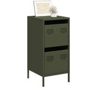 vidaXL Buffet 851398 – 35×39×73,5 cm – Acier laminé à froid – Vert olive