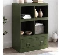vidaXL Buffet vert olive 67x39x95 cm acier, armoire, armoire de rangement, buffet haut, armoire latérale, armoire haute, 841803 Vert G