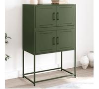 vidaXL Buffet vert olive 68,5x38,5x107 cm acier