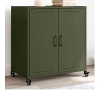 vidaXL Buffet armoire 846660 - acier, avec porte, rangement - vert olive 68,5x39x72 cm