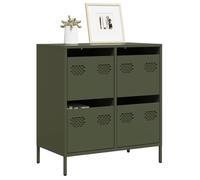 vidaXL Buffet – 851260 – 68x39x73,5 cm en acier laminé à froid – Vert olive