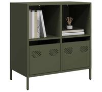 vidaXL Buffet 851362 - Acier laminé à froid 68x39x73,5 cm - Vert olive
