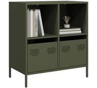 vidaXL Buffet 851362 - Acier laminé à froid 68x39x73,5 cm - Vert olive