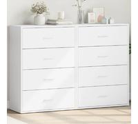 vidaXL Buffets 2 pcs 60x31x84 cm - Blanc