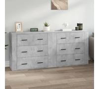 vidaXL Buffets 2 pcs 80x33x70 cm - Gris Béton