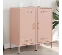 vidaXL Lot de 2 buffets 843015 36x39x79 cm acier avec portes et pieds Rose