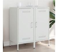 vidaXL Buffets 2 pcs, Armoires avec Pieds, Placards avec Porte, Meubles de Rangement Salon Chambre à Coucher, Blanc 36x39x79 843023 Blanc G