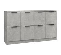 vidaXL Buffets 2 pcs Armoires de rangement pour salon 60x30x70 cm Gris béton Bois d'ingénierie