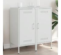 vidaXL Buffets 2 pcs, Armoires avec Pieds, Placards avec Porte, Meubles de Rangement Salon Chambre à Coucher, Blanc 36x39x79 843023