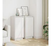 vidaXL Buffets 2 pcs Blanc 31,5x34x75 cm