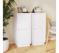 vidaXL Buffets 2 pcs - Blanc 31,5x34x75 cm