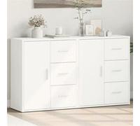 vidaXL Set de 2 buffets 3276553 en bois d'ingénierie 60x31x70 cm blanc