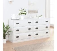 vidaXL buffets 2 pcs blanc brillant
