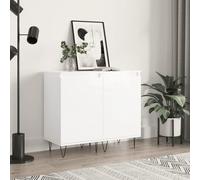 vidaXL Buffets 2 pcs blanc brillant 40x35x70 cm bois d'ingénierie