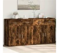 vidaXL Buffets 2 pièces – Chêne fumé, bois d'ingénierie 79x38x80 cm – 3276620