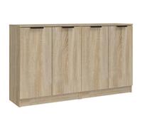 vidaXL Buffets 2 pcs Chêne Sonoma 60x30x70 cm Bois d'ingénierie Marron