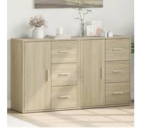 vidaXL Buffets 2 pcs chêne sonoma 60x31x70 cm bois d'ingénierie 3276555 Marron G