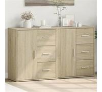 vidaXL Buffets lot de 2 chêne sonoma 60x31x70 cm bois d'ingénierie 3276555 Marron G