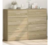 vidaXL Buffets Chêne Sonoma 2 pcs 60×31×84 cm bois d'ingénierie Marron