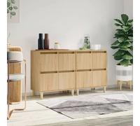 vidaXL Buffets 2 pcs Chêne sonoma 60x35x70 cm